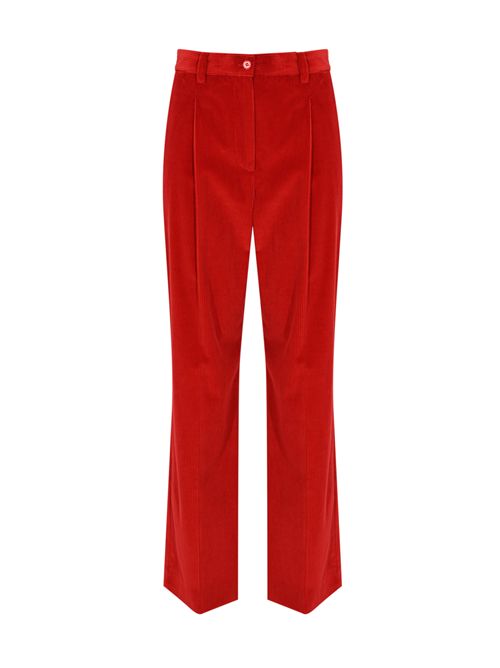 Pantalone Ordine in velluto di cotone Rosso WEEKEND MAX MARA | 2525136036600027